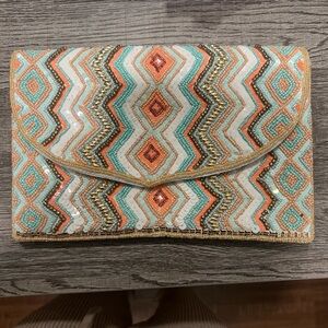 Beaded Zigzag Clutch